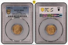 1899-A 10 Fr Gad-1016 F-508 Cérès MS62