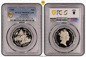 1988 50C Bicentennial PR69DCAM