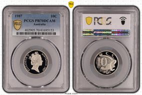 1987 10C PR70DCAM