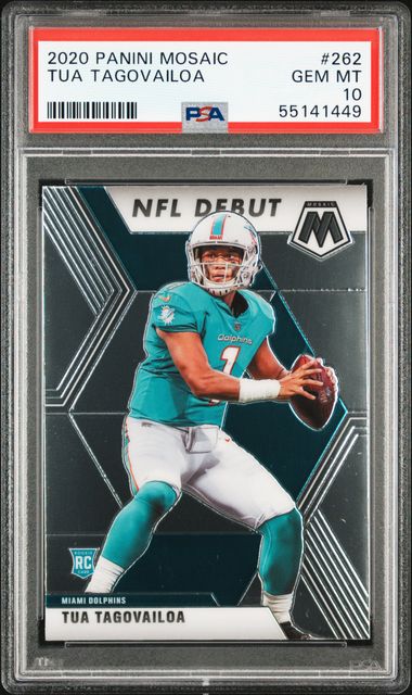 Tua Tagovailoa Miami Dolphins 2020 Panini Mosaic Football Rookie Card #203