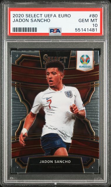 2020 Panini Select Uefa Euro #80 Jadon Sancho – PSA GEM MT 10 on