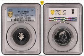 2021 20C AC/DC- Dirty Deeds Done Dirt Cheap 45th Ann MS69