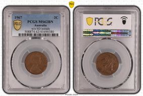 1967 2C w/o SD initials MS62BN