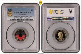 2021 $2 50th Ann Aboriginal Flag Colorized PR70DCAM
