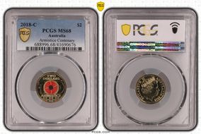 2018-C $2 Armistice Centenary Colorized MS68