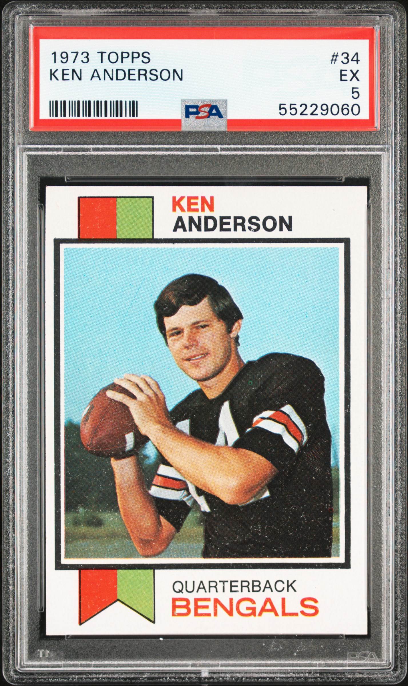 1973 Topps #34 Ken Anderson - PSA EX 5