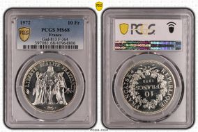 1972 10 Fr Gad-813 F-364 MS68