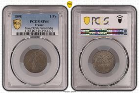 1898 1 Fr Maz-2129b Piefort Mat SP64