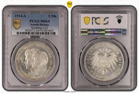 1914-A 5 Mk Wedding J-25 MS64