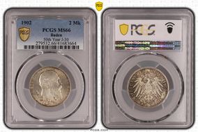 1902 2 Mk 50th Year J-30 MS66