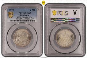 1904 2 Mk 400th Birthday J-74 MS65