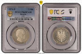 1876-D 2 Mk J-41 PR65CAM