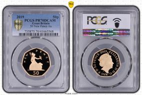 2019 50p 50 New Pence Au PR70DCAM