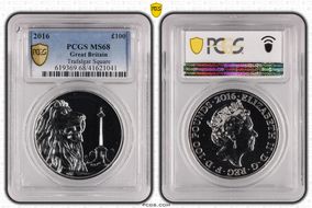 2016 £100 Trafalgar Square MS68