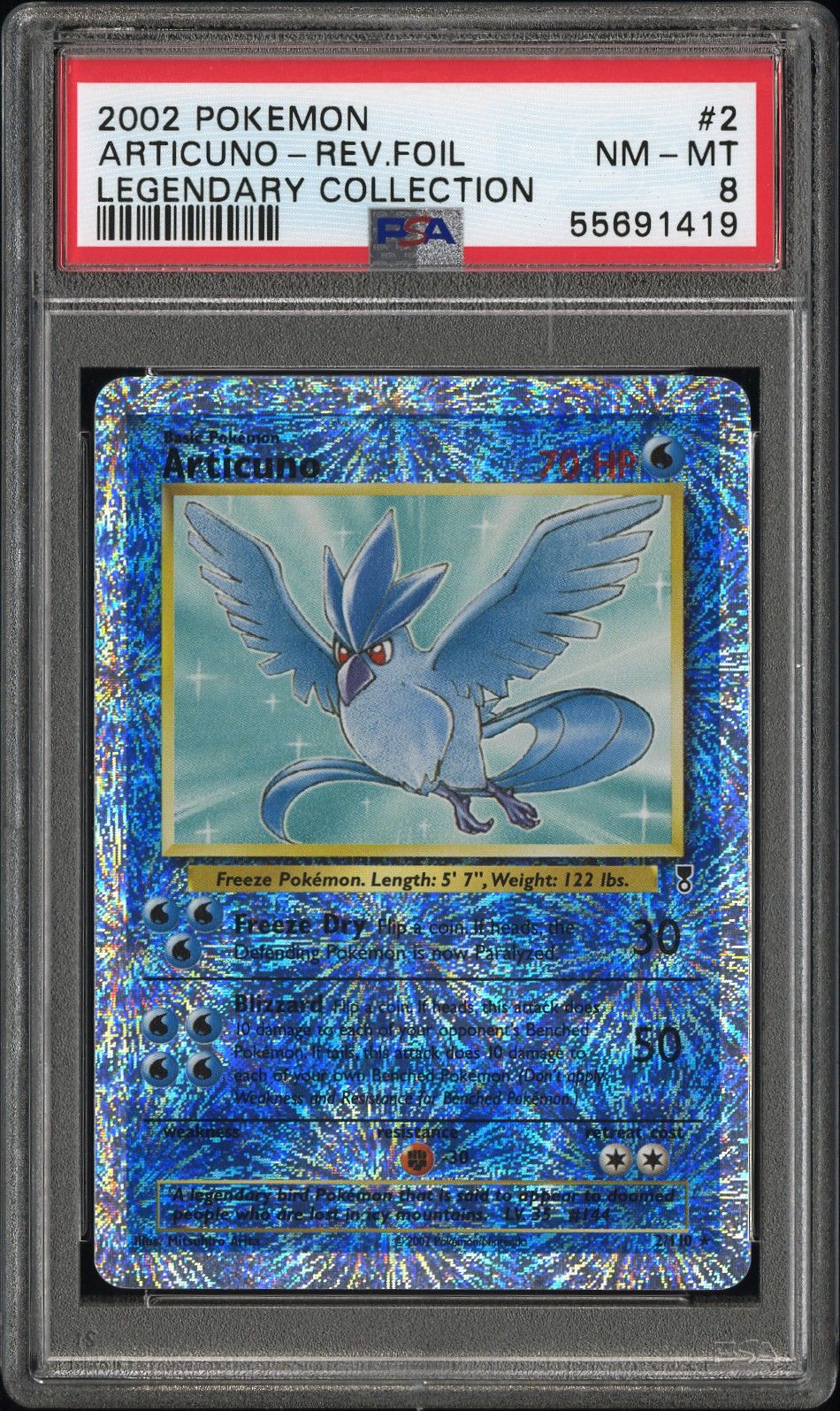 2002 Pokemon POKEMON LEGENDARY COLLECTION #2 Articuno-Rev.Foil front