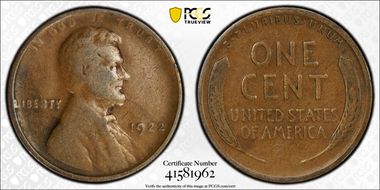 1922 No D 1C Strong Reverse, FS-401 VF25BN