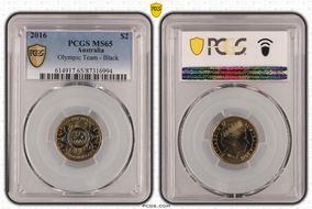 2016 $2 Olympic Team - Black Colorized MS65