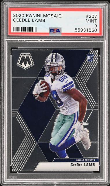 CeeDee Lamb Dallas Cowboys 2020 Panini Mosaic Rookie Genesis #207 Card -  PSA 10