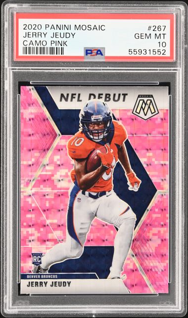 Jerry Jeudy 2020 DONRUSS OPTIC RATED ROOKIE PRIZM Card #157 BRONCOS