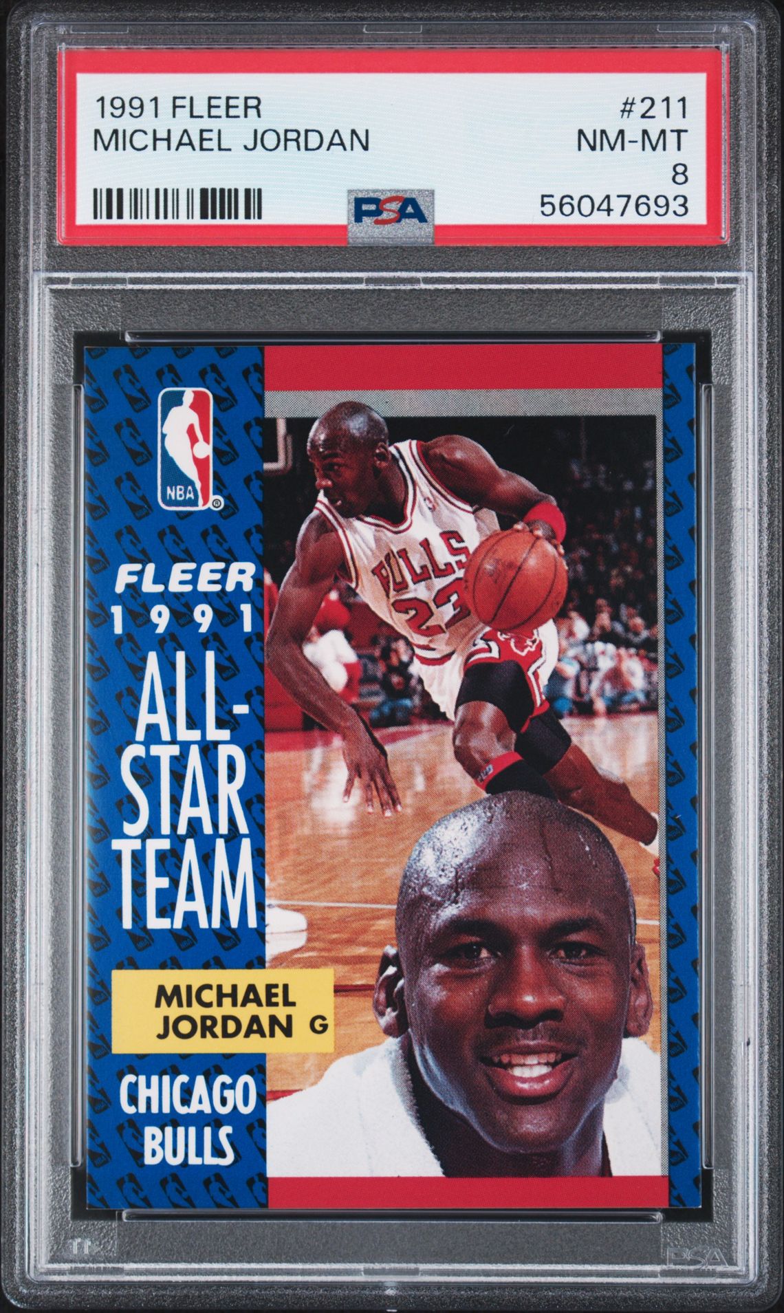 1991 Fleer Michael Jordan #211 Nm-Mt 8 front
