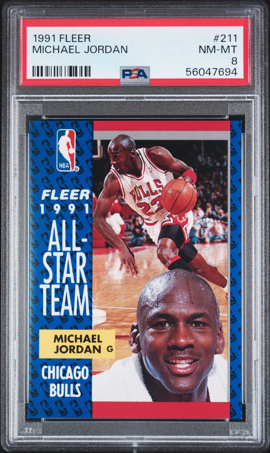 1991 Fleer Michael Jordan #211 Nm-Mt 8 front