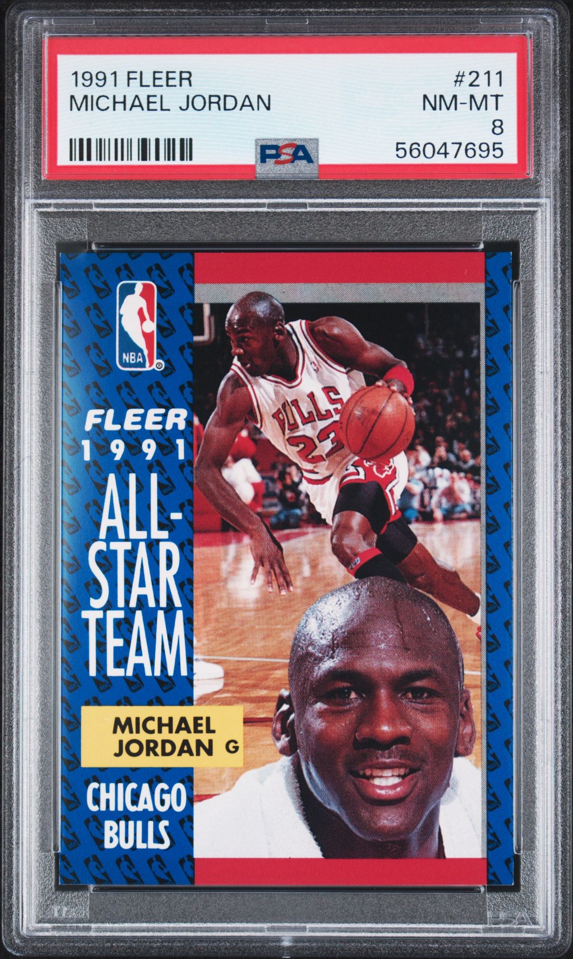 1991 Fleer Michael Jordan #211 Nm-Mt 8 front