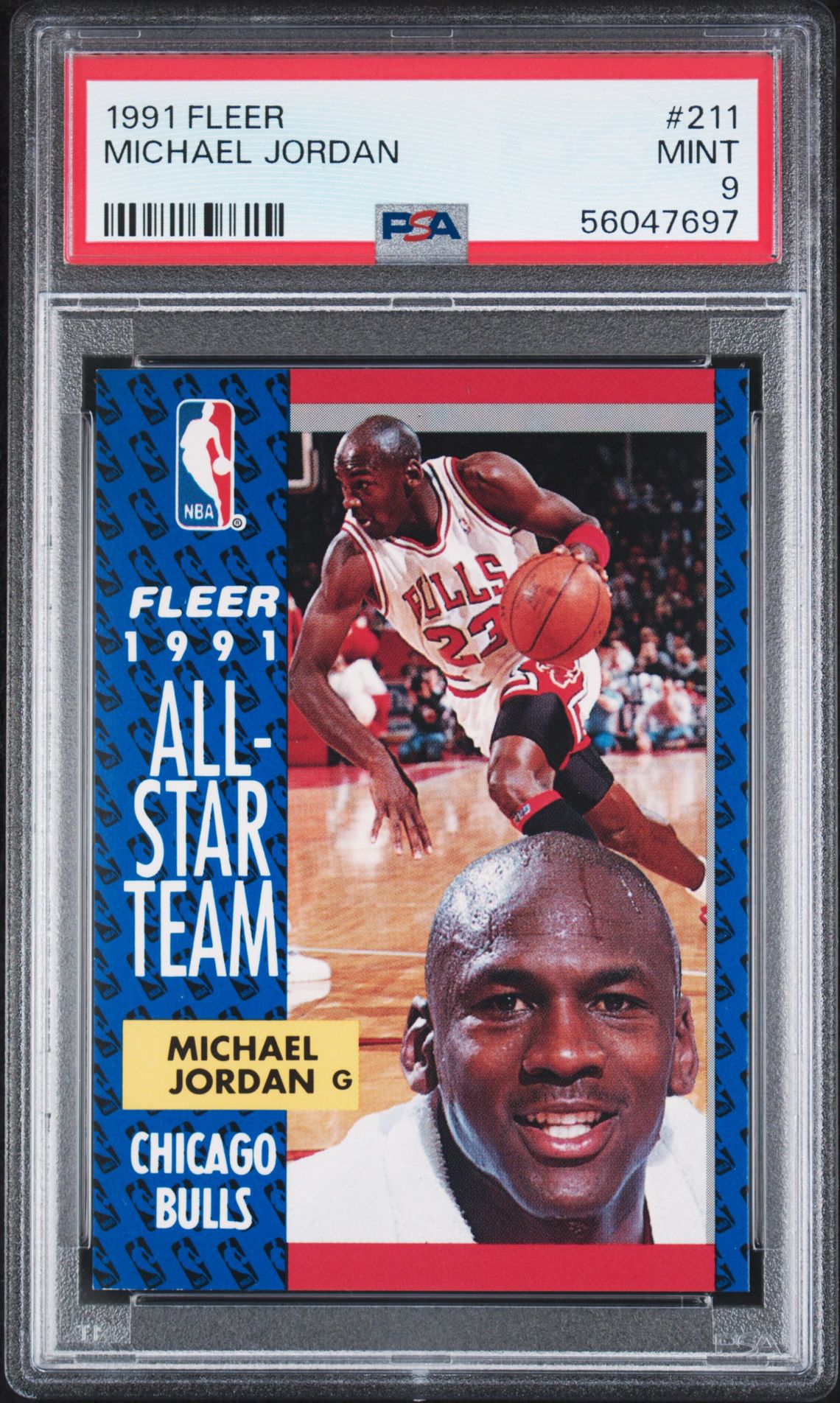 1991 Fleer Michael Jordan #211 Mint 9 front