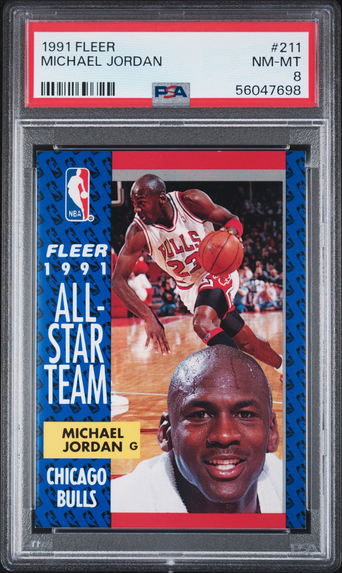 1991 Fleer Michael Jordan #211 Nm-Mt 8 front