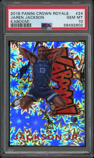 2018 PANINI CROWN ROYALE KABOOM! JAREN JACKSON PSA GEM MT 10
