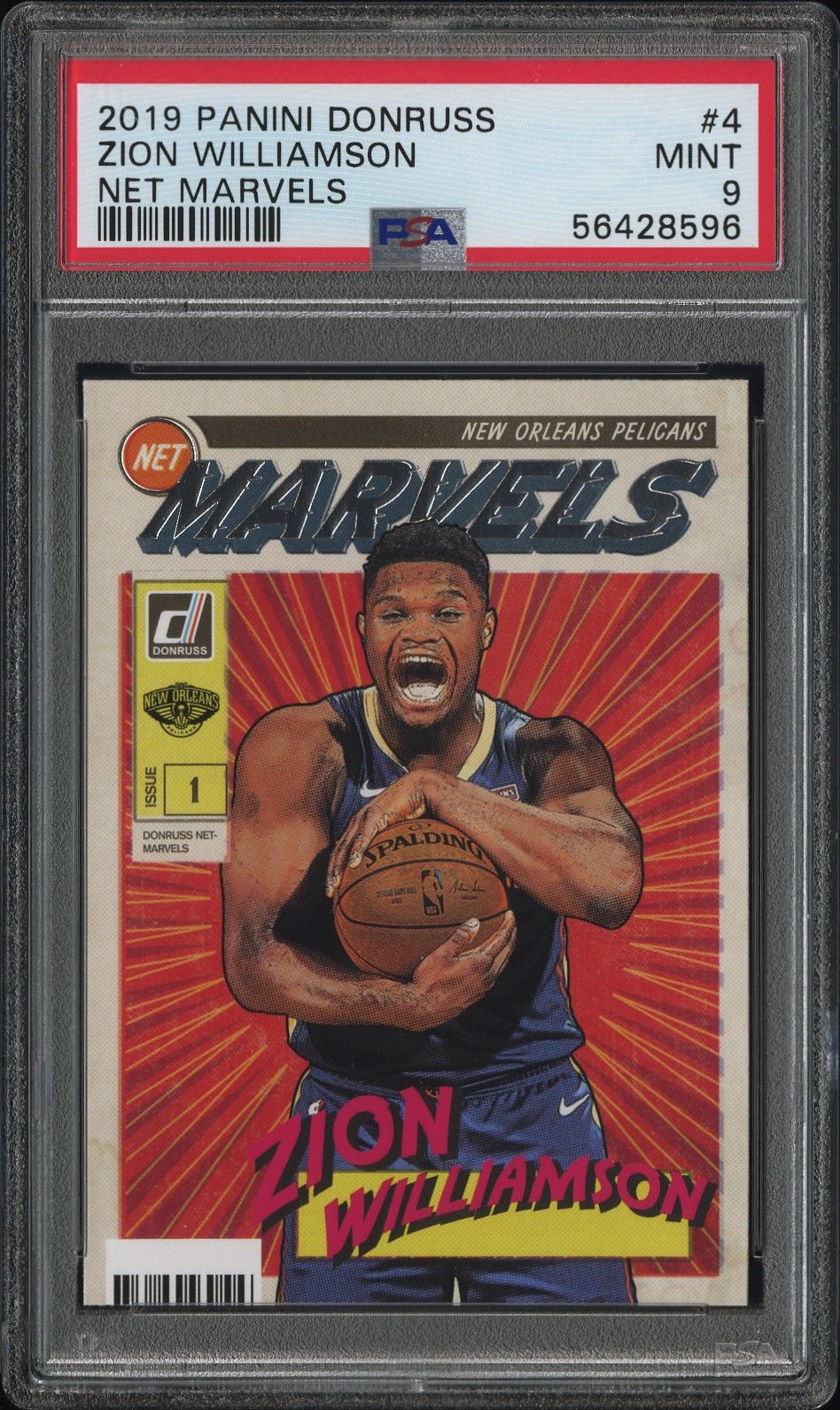 2019 Panini PANINI DONRUSS NET MARVELS PRESS PROOF #4 Zion Williamson front