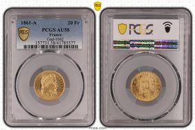 1861-A 20 Fr Gad-1062 F-532 AU58