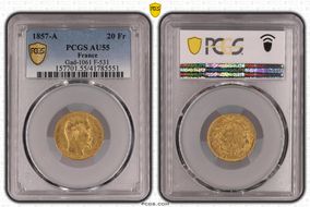 1857-A 20 Fr Gad-1061 F-531 AU55