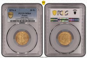 1876-A 20 Fr Gad-1063 F-533 MS64