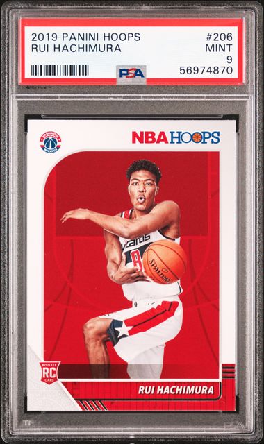 2019-20 Panini Hoops #206 Rui Hachimura Rookie Card – PSA MINT 9