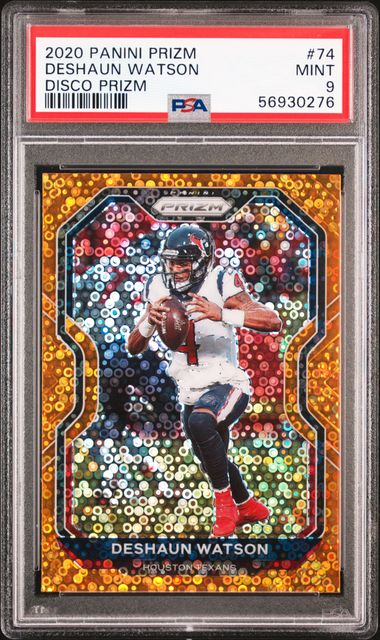 2020 Panini Prizm Disco Prizm 74 Deshaun Watson – PSA MINT 9 on