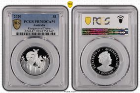 2020 $1 Kangaroo at Dawn 1/2oz Ag PR70DCAM