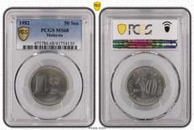 1982 50 Sen MS68