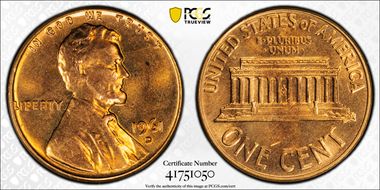 1961-D 1C MS65RD