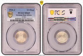 1910-J 1/4 Rup J-720 MS65