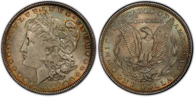 1880 $1 VAM 25, 0/9 Overdate MS63