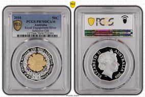 2010 50C Royal Engagement Silver Selective Gilt PR70DCAM