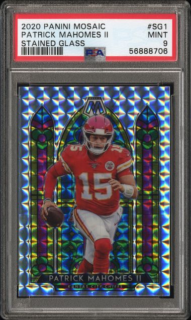 2020 Panini Mosaic STAINED GLASS #SG1 Patrick Mahomes front