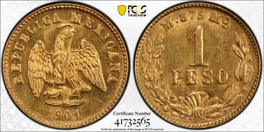 1901/801-Mo M Peso KM-410.5 Large date MS63