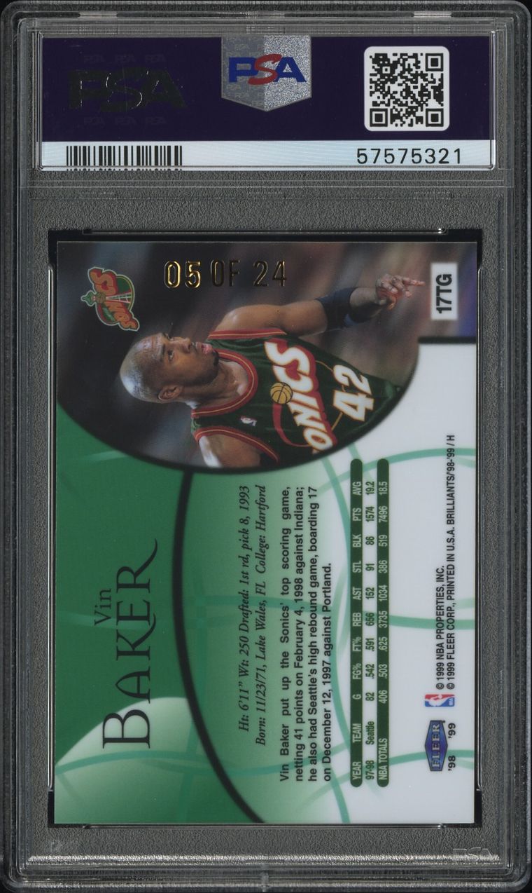 Basketball, 1998-99 Fleer Brilliants 24Kt Gold Published Set