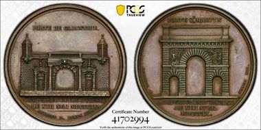 1809 Medal Bramsen-847 Bronzed AE Entry into Vienna SP63