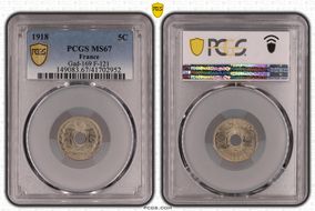 1918 5C Gad-169 F-121 MS67