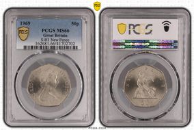 1969 50p S-H1 New Pence MS66