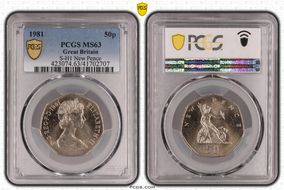 1981 50p S-H1 New Pence MS63