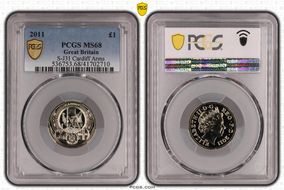 2011 £1 S-J31 Cardiff Arms MS68