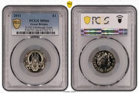 2011 £1 S-J30 Edinburgh Arms MS66